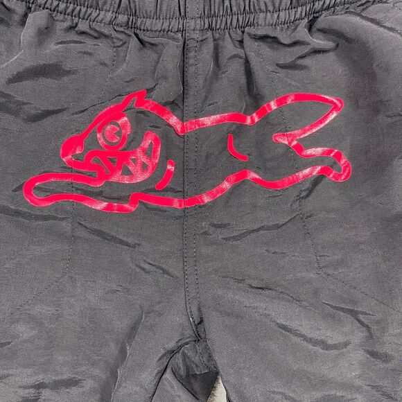 Ice Cream Swim Shorts Boys Size 9 / 10 Black Running Dog Print Elastic Waist - Picture 2 of 7